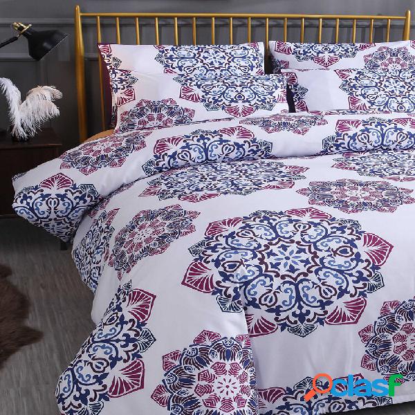 Conjunto de roupa de cama confortável com estampa de