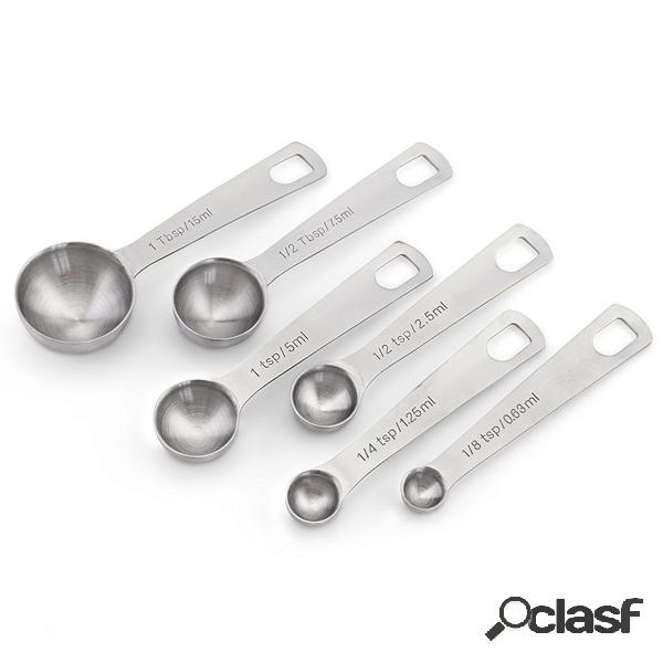 Honana CF-MS06 6 Pcs Conjunto de colher de medição de aço