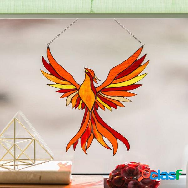 1 PC Forjado Acrílico Flaming Phenix Decoração Casa