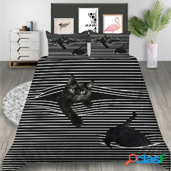 2/3 Unidades Classic Estilo Stripe Cat Padrão Conjunto de