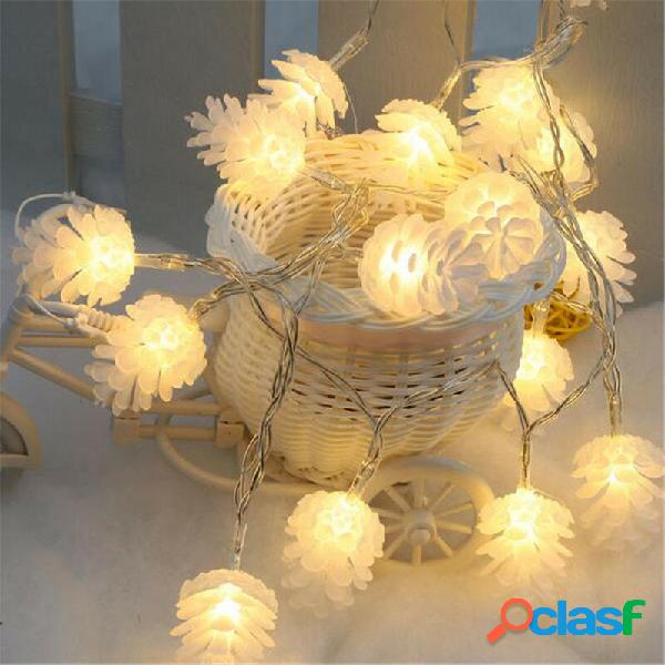 2M 20 LED Luzes de corda de pinha LED Luzes de fada para o