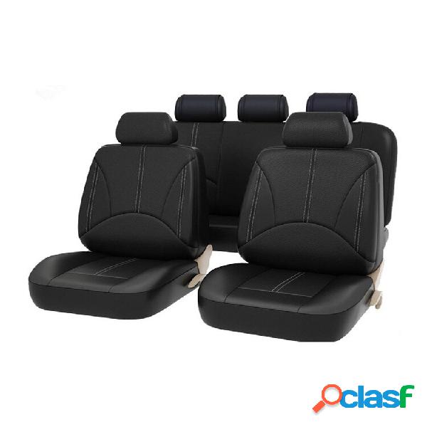 Capa de assento de carro de couro PU 9 PCS Conjunto completo