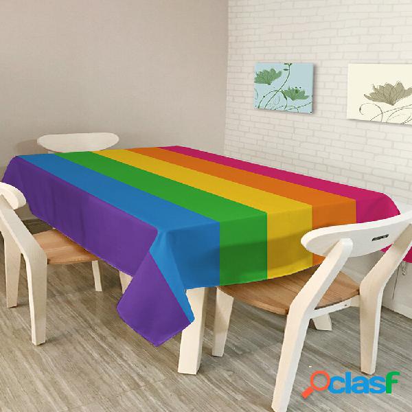 Toalha de mesa retangular de poliéster de estilo simples