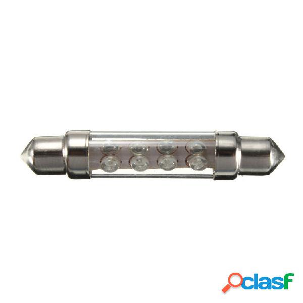 2/4 / 10pcs 42mm 8 LED Luz interior do número da placa do