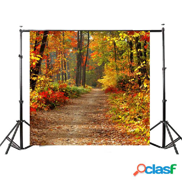 3X5FT Autumn Fall Forest Fotografia Fundo de vinil Studio