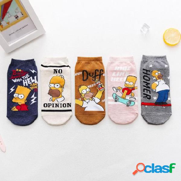 New Straight Boat Meias Femininos Stereo Cartoon Meias
