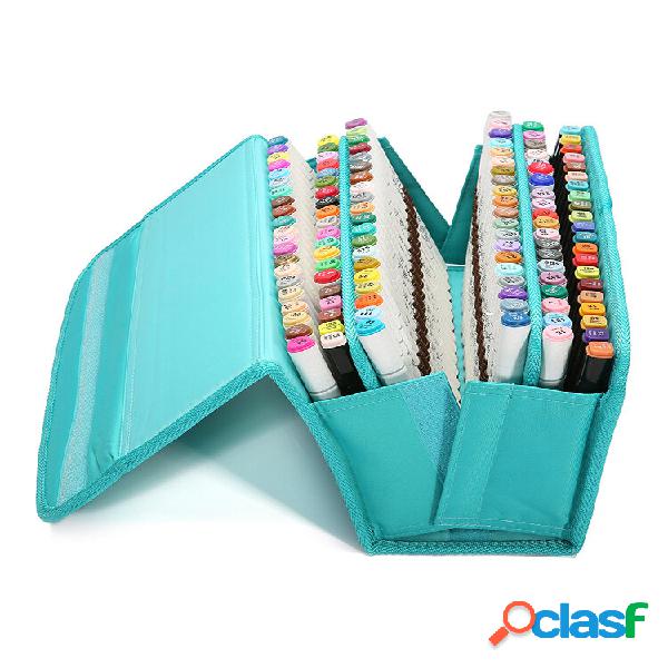 120 Slots Art Sketch Caneta Marcadora Armazenamento Bolsa