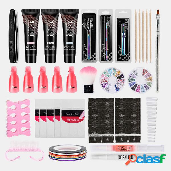 25 Pcs Unhas Kit de ferramentas de gel de extensão poli