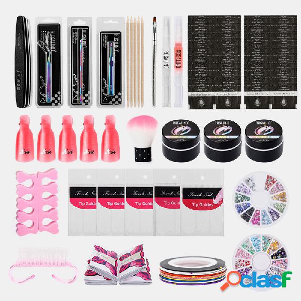 25 unidades Unhas Kit de ferramentas de gel de extensão