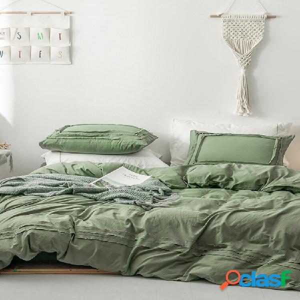 3 unidades / conjunto Conjunto de roupa de cama Rei 100%
