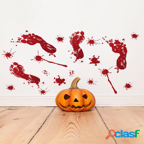Adesivos de parede 3D de Halloween DIY reutilizáveis arte