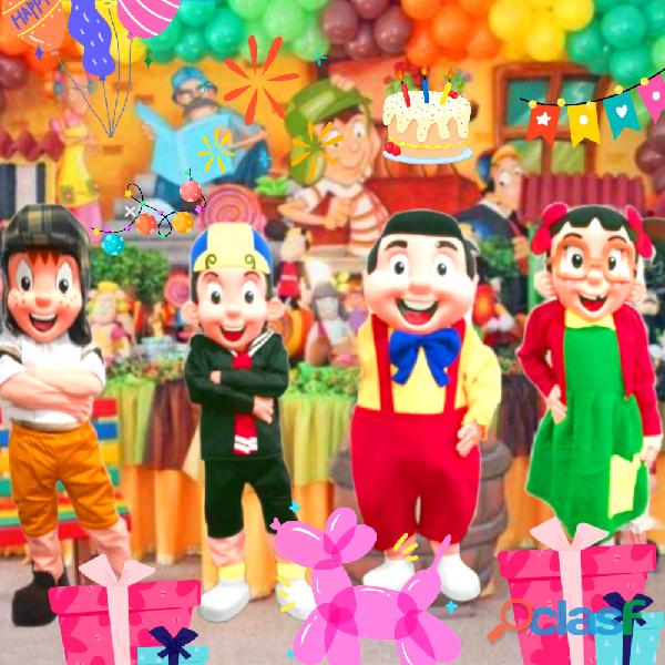 Cover Turma Chaves Kiko Chiquinha personagens vivos festas