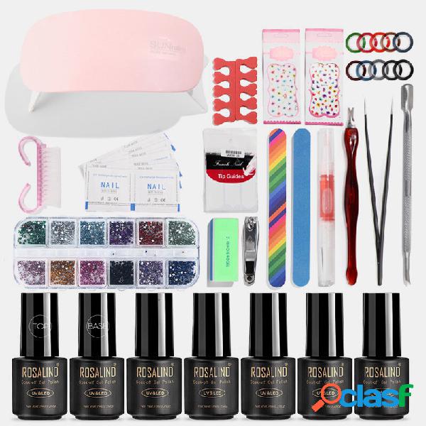 Manicure Unhas Kit de gel polonês UV LED Gel Unhas Lâmpada