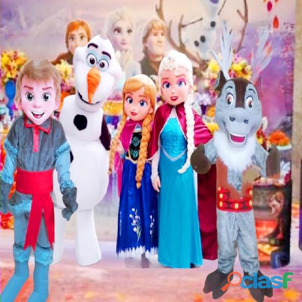 Personagens vivos cover Frozen Elsa Anna Olaf festas