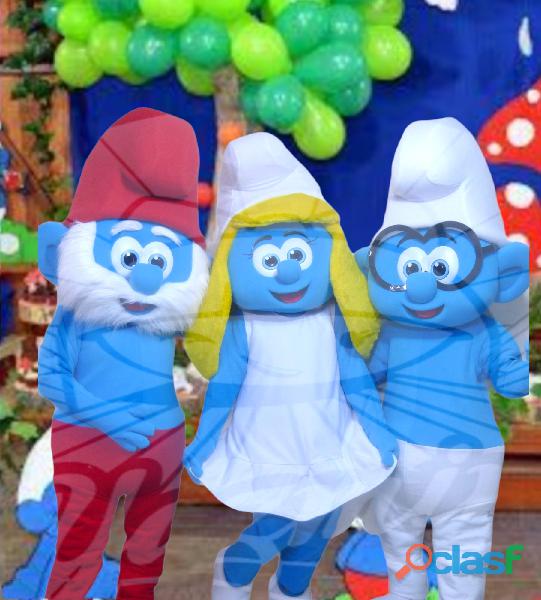 Smurfs personagens vivos cover festas infantil