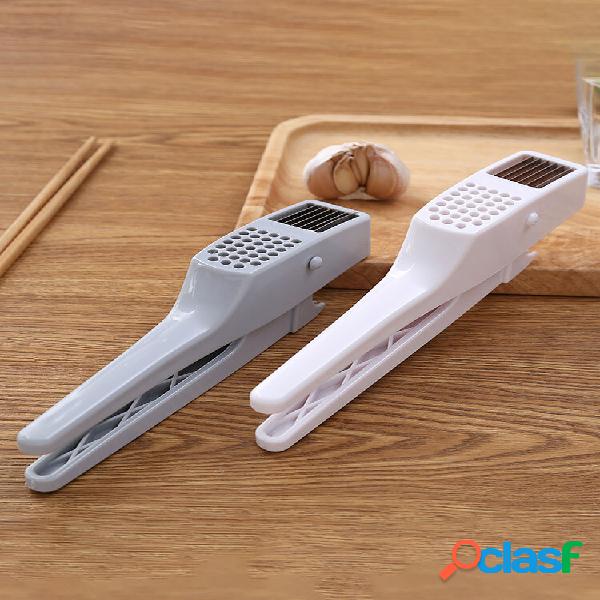 1PC Prensa de alho manual Mincer 2 em 1 Garlic Clasp Chopper