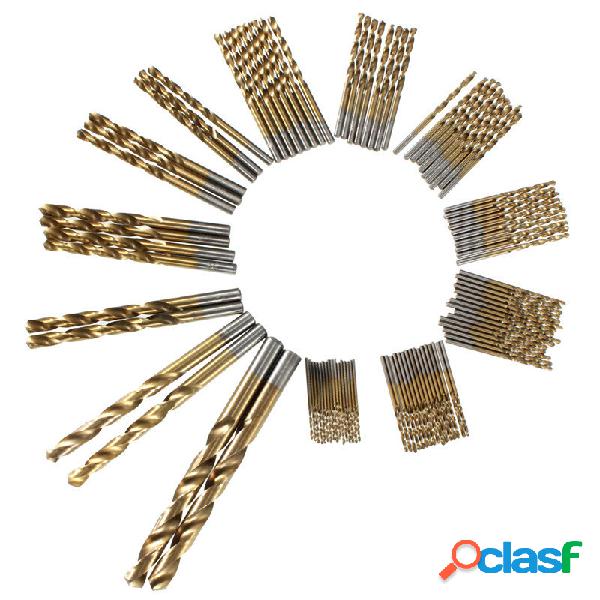 99pcs 1,5 mm - 10 mm Aço de alta velocidade revestido de