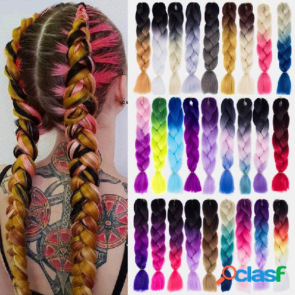 HalloweenColor Gradient Dirty Braids High Temperature Fiber