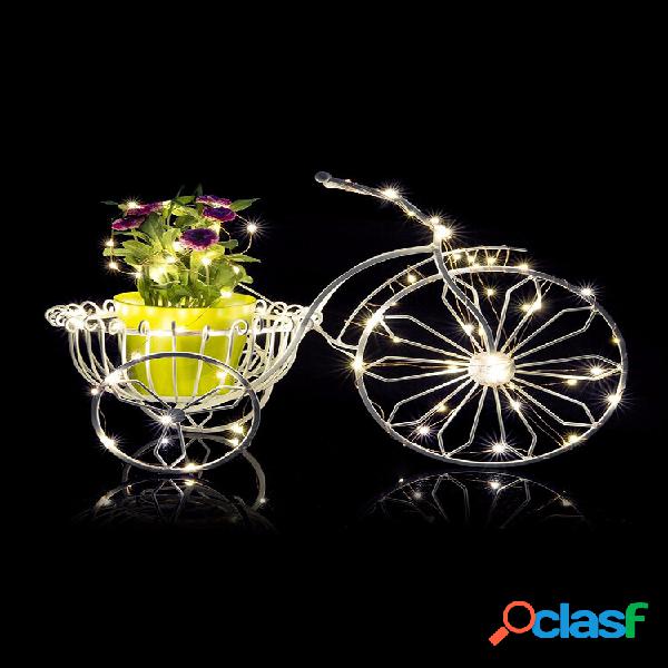 Bateria alimentada 2M 20 LEDS Silver Copper Wire LED String