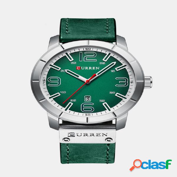 CURREN 8327 estilo casual data display masculino relógio de