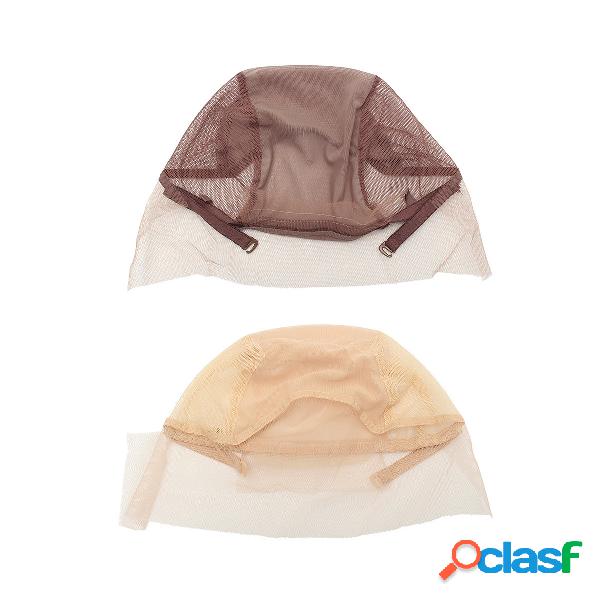 Mesh Lace Front Wig Cap Base para fazer perucas com alça