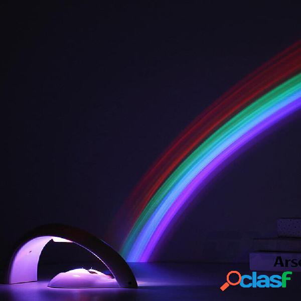 Projetor Rainbow Night Light Lâmpada de cabeceira