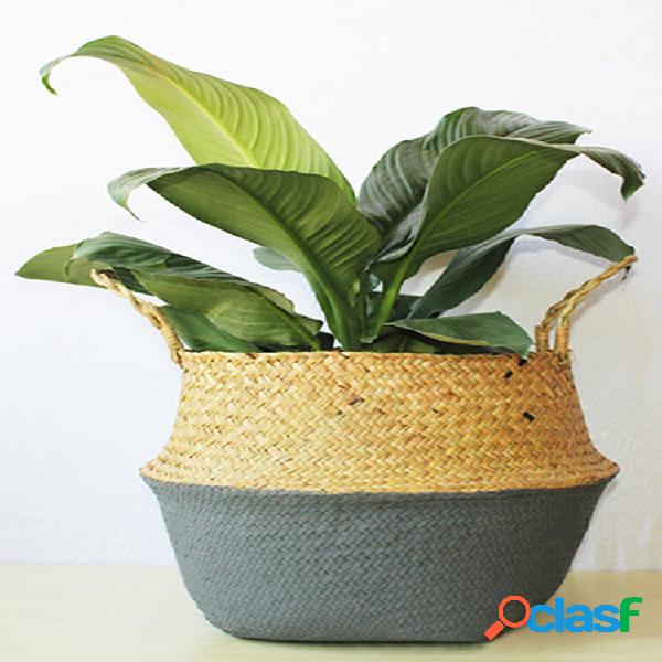Seagrass Belly Storage Basket Shopping Bag Box Organizer