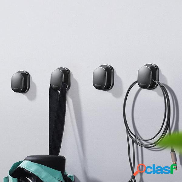 Baseus 4 PCS Fone de ouvido forte pegajoso de parede Gancho