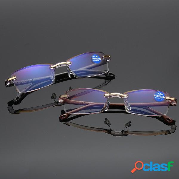 Frameless Reading Óculos Blue-Ray Blue Film Men's Reading