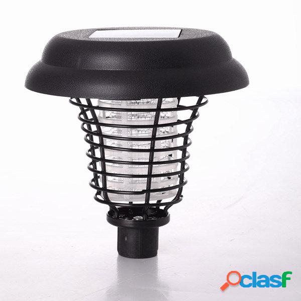 Jardim Solar Power LED Mosquito Killer Lamp Yard Plástico
