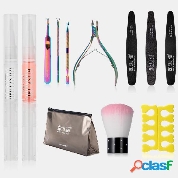 12 Unidades / Kit Unhas Conjunto de Ferramentas Manicure
