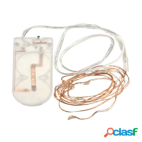 1M bateria alimentada 10 LED Copper Wire Fairy String Light