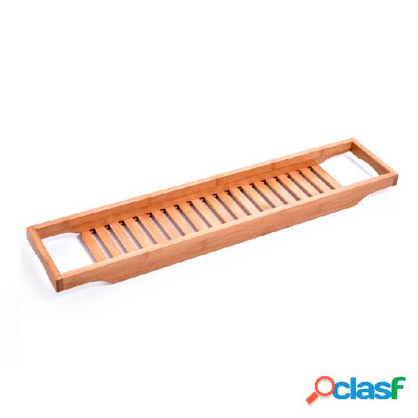 Honana BH-727 Banheira Rack De Bambu Caddy Prateleira Do