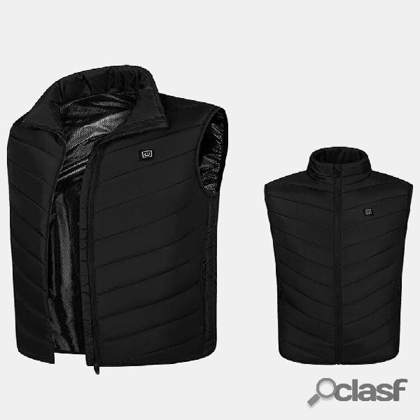 Mens 3 Level Smart Heating Stand Collar Warm Washable Gilet