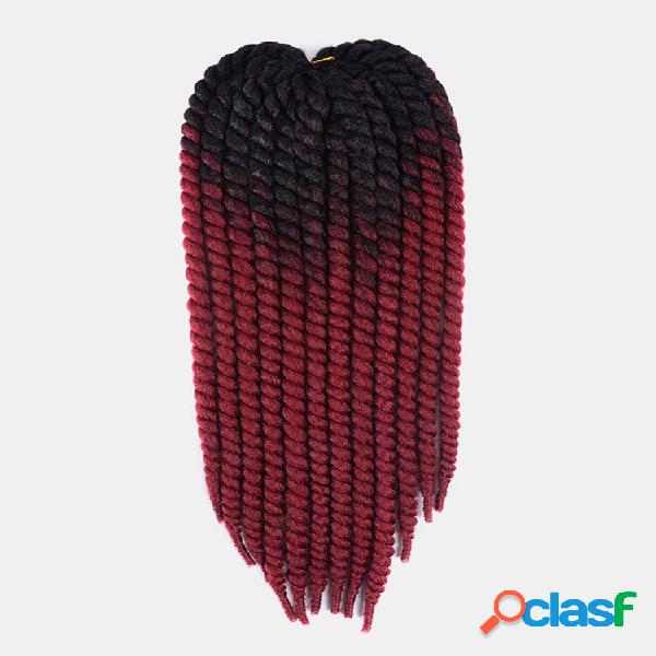 22 cores coloridas suja trança espiral longa Cabelo rabo de