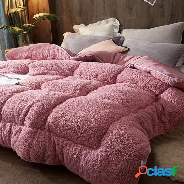 Cobertor 4kg Thicken Shearling Winter Soft Quilt Cama Quilt
