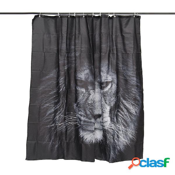 Cortina de chuveiro Lion 150X180cm Tecido de poliéster à