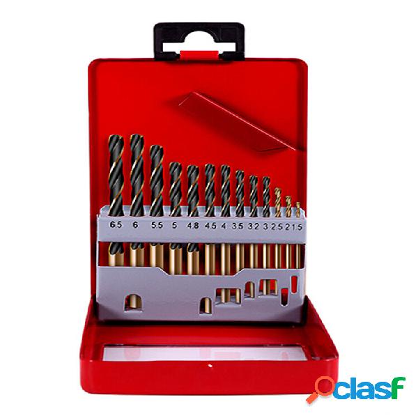 HILDA 13 pcs 1.5-6.5mm HSS Torção de cobalto Broca Bit Set