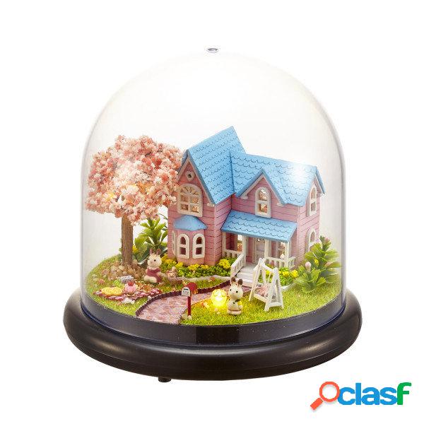 Kit faça você mesmo com casa de bonecas em miniatura