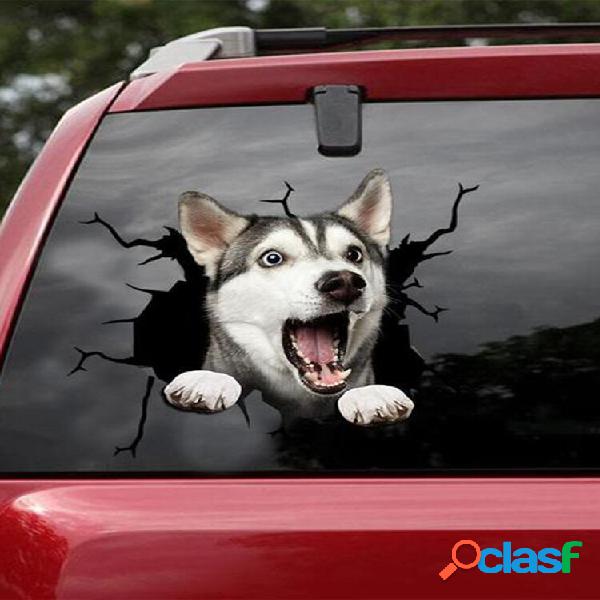 1 pc 3D vívida parede janela do carro Cachorro vinil