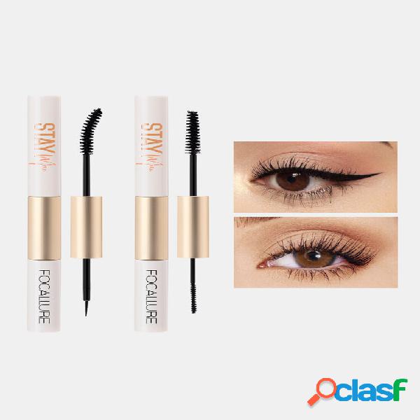 2 Colors 2 In 1 Eyeliner Mascara Thick Curling Waterproof