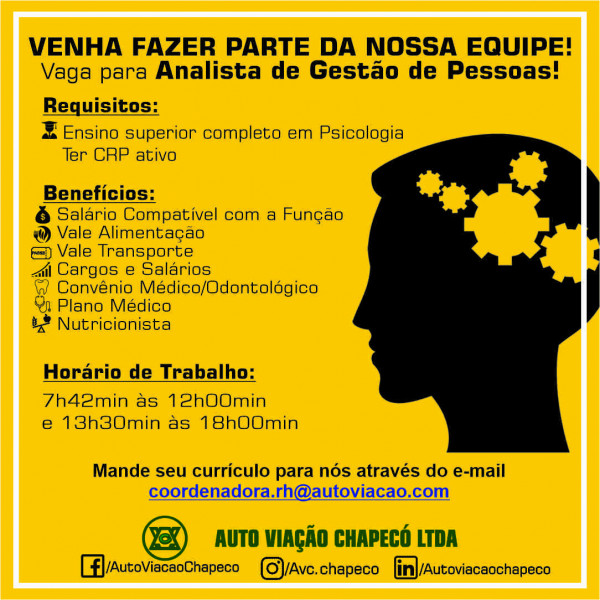 ANALISTA DE GESTÃO DE PESSOAS