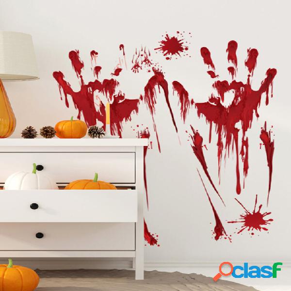 Adesivos de parede 3D de Halloween DIY reutilizáveis e