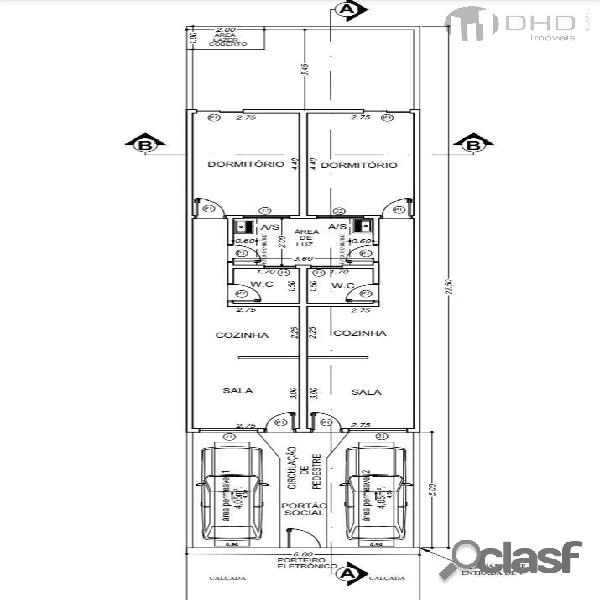 Casa 1 dormitório no Jardim Alpes