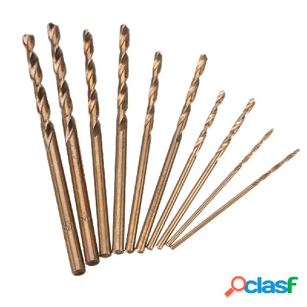 Drillpro 10 pcs HSS M35 Cobalt Torção Broca Set 1 / 1.5 /
