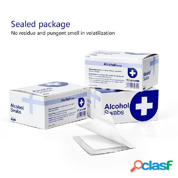 100 unidades 6 * 6 cm 70-75% álcool preparação almofada
