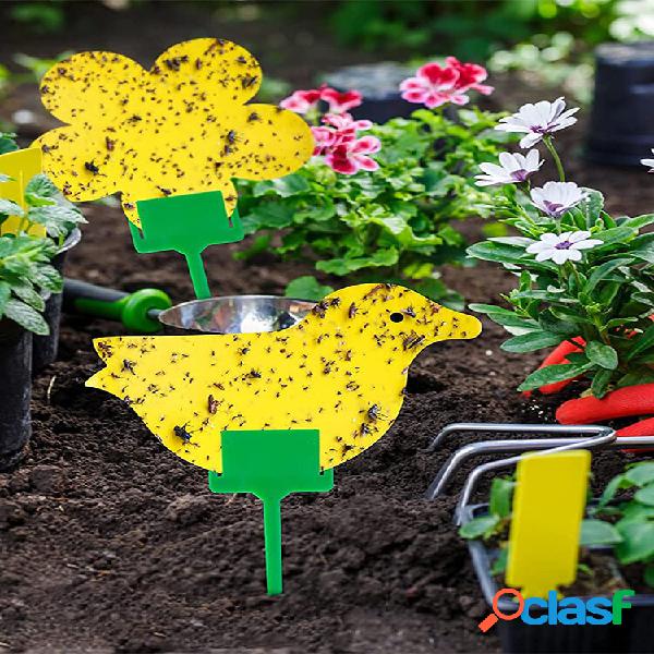10pcs amarelo poderoso adesivo inseto Bugs voadores