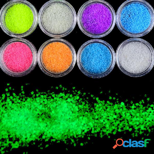 Dancingnail 7 Colors Halloween Luminous Nails Powder