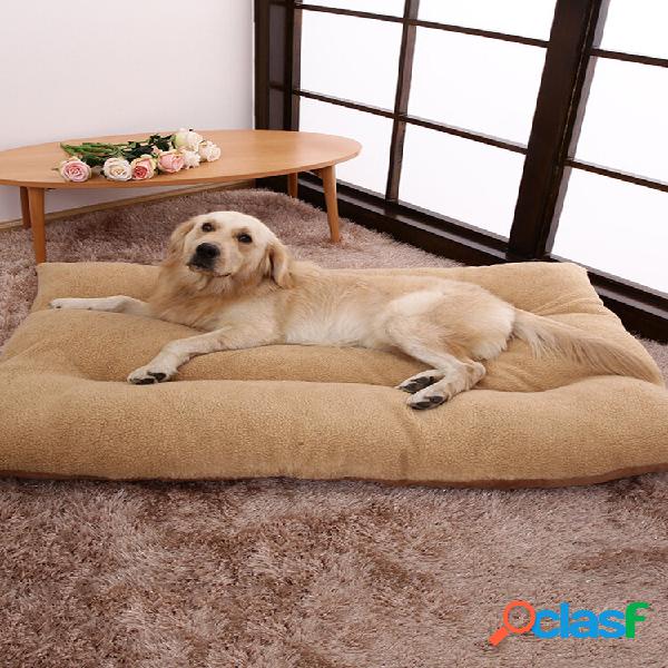 Shearling Velvet Suede Pet Cama Dormir Almofada Mat Inverno