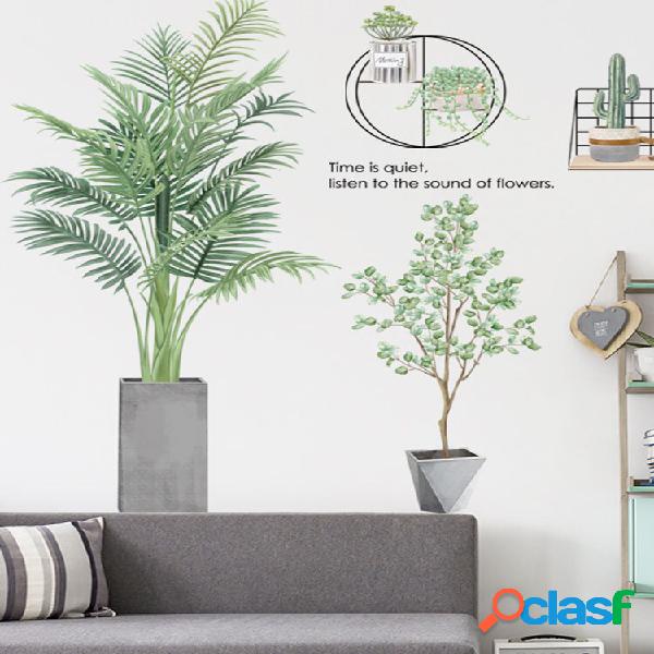 1 PC 93 * 92 cm Anêmona removível Vaso Adesivos de Parede